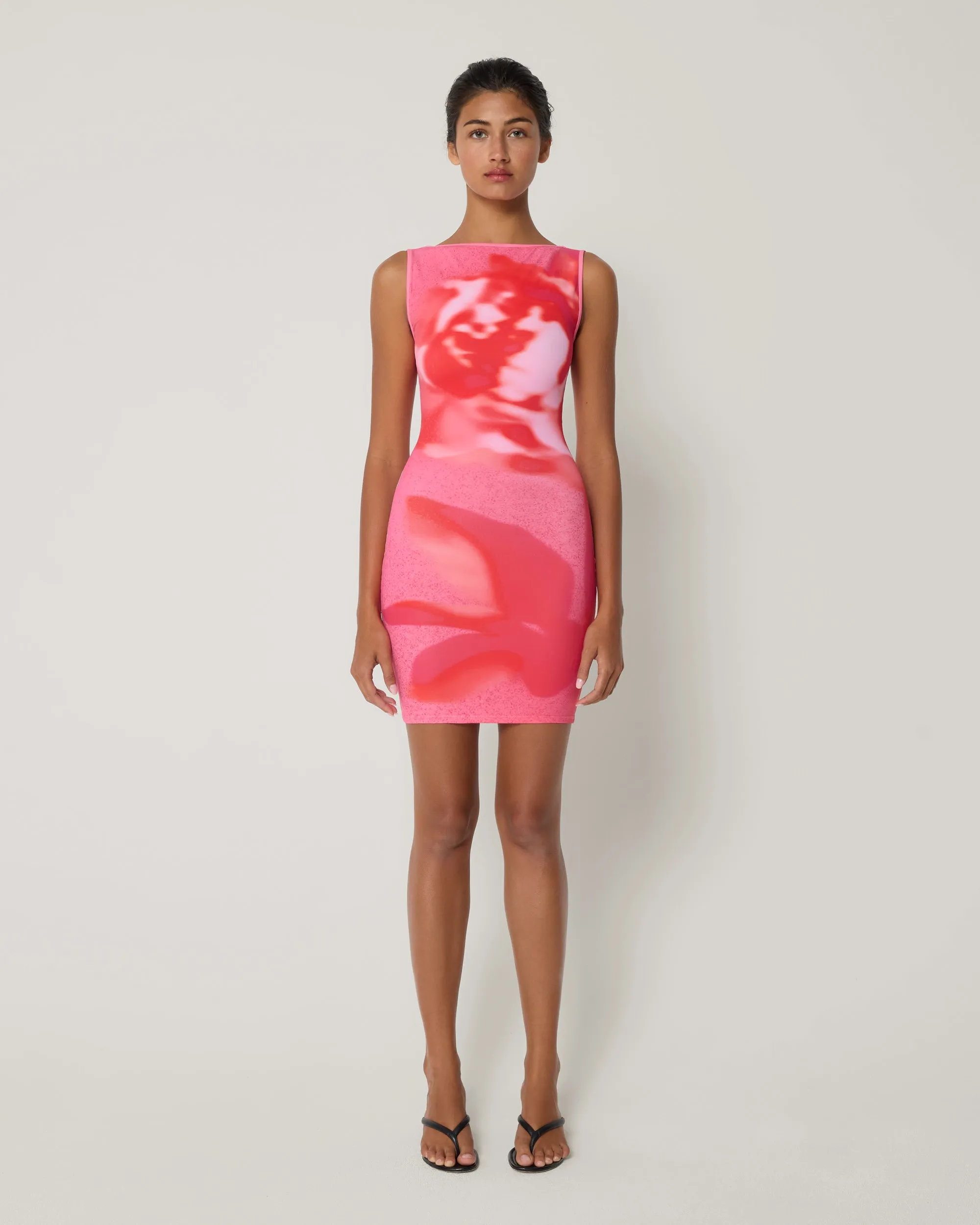 Smooth Stretch Tank Mini Dress | Pink Peony