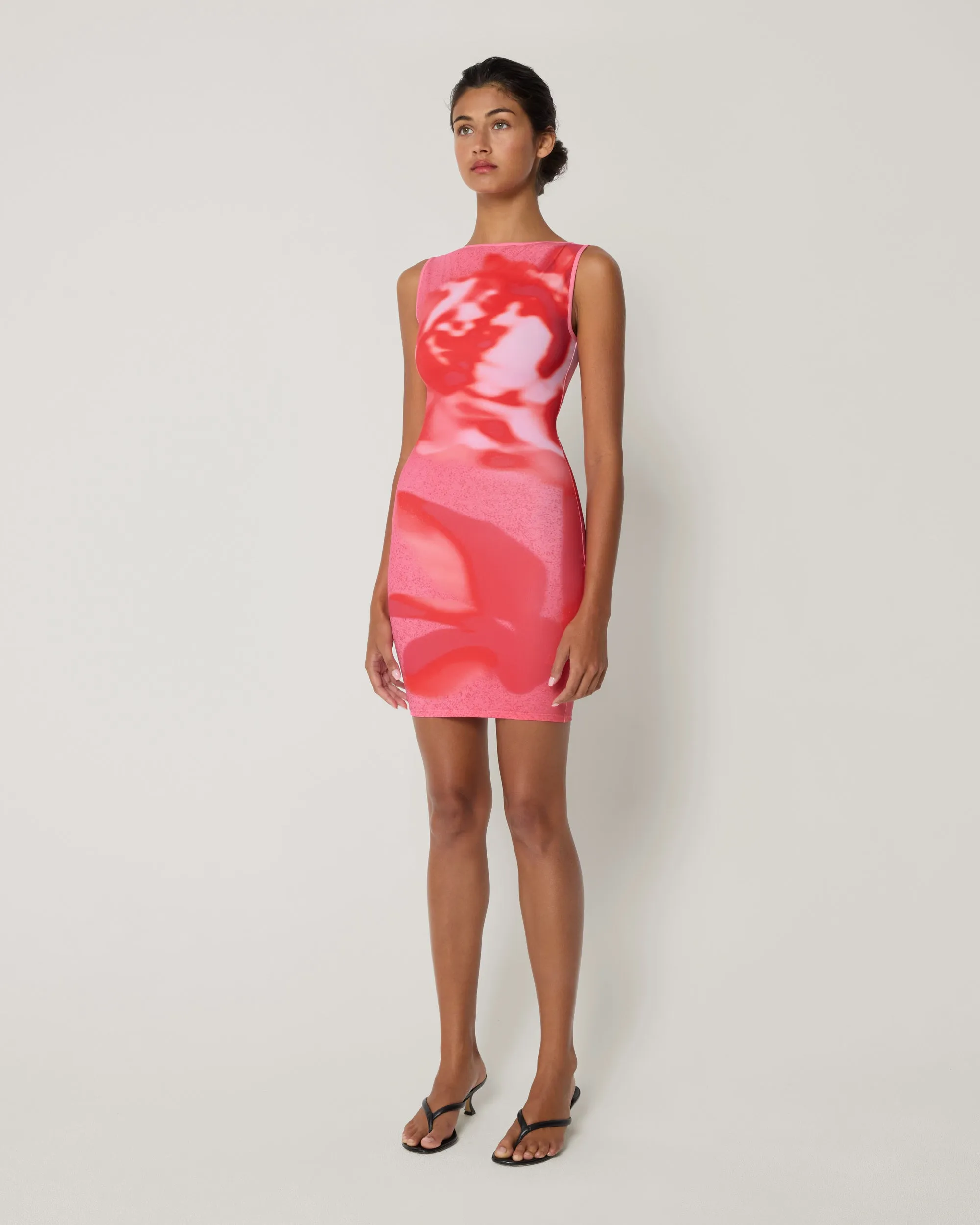 Smooth Stretch Tank Mini Dress | Pink Peony