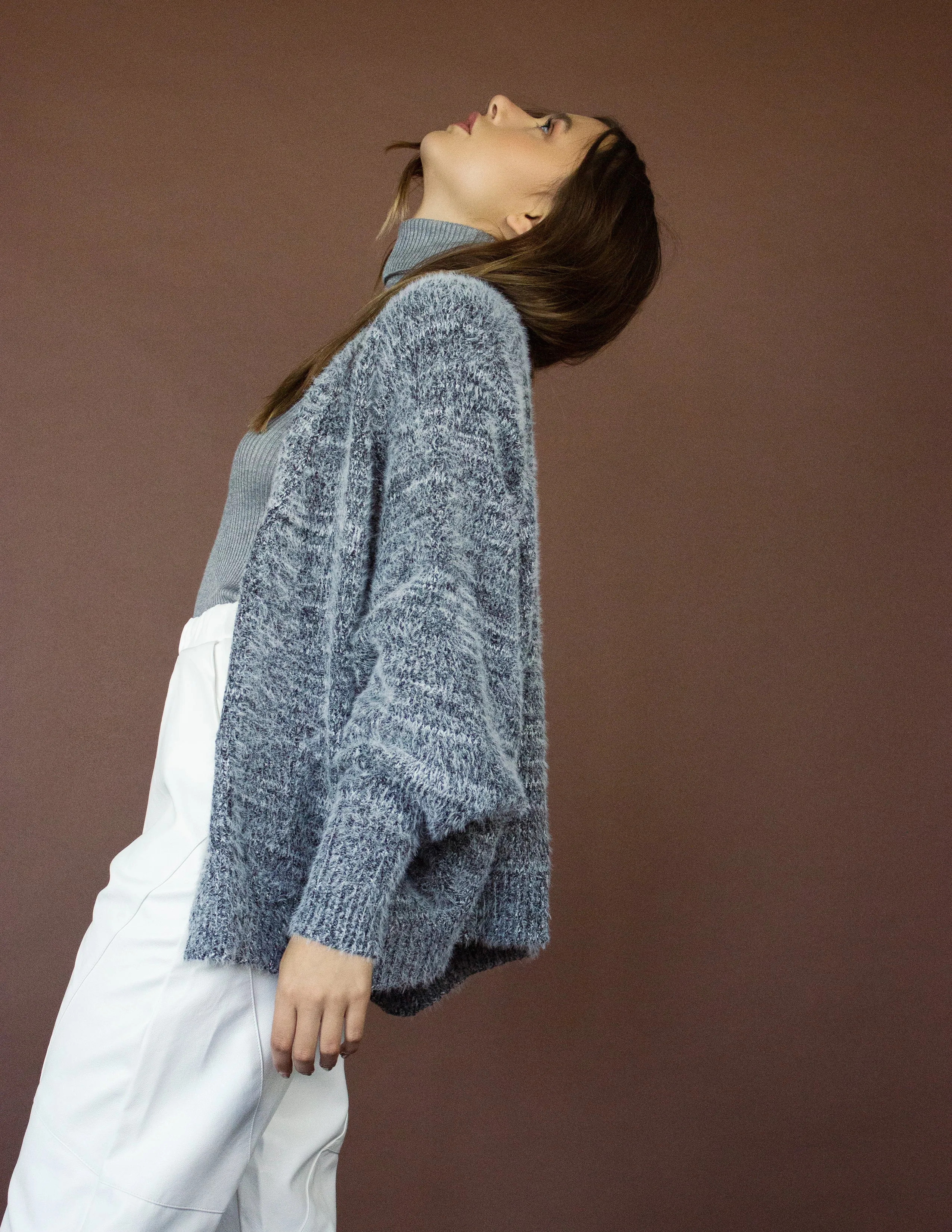 SNOWY CARDIGAN- SLATE