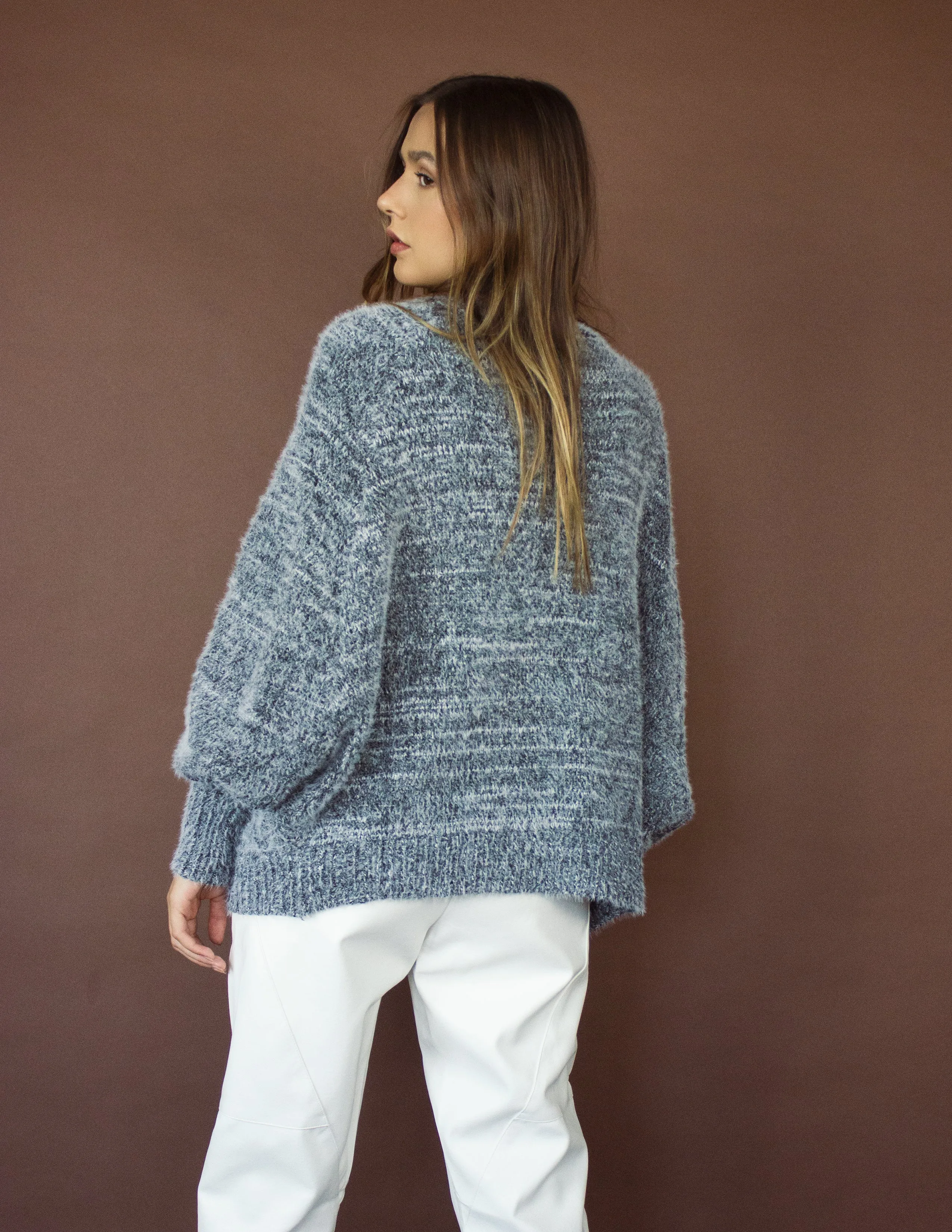 SNOWY CARDIGAN- SLATE