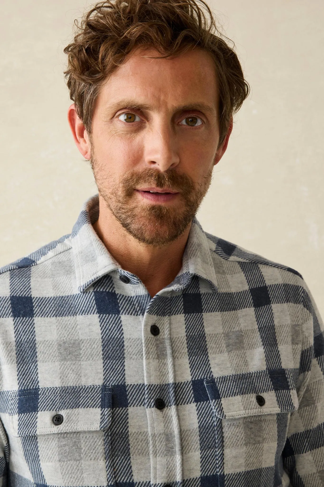 Snowy Night Check Legend Sweater Shirt