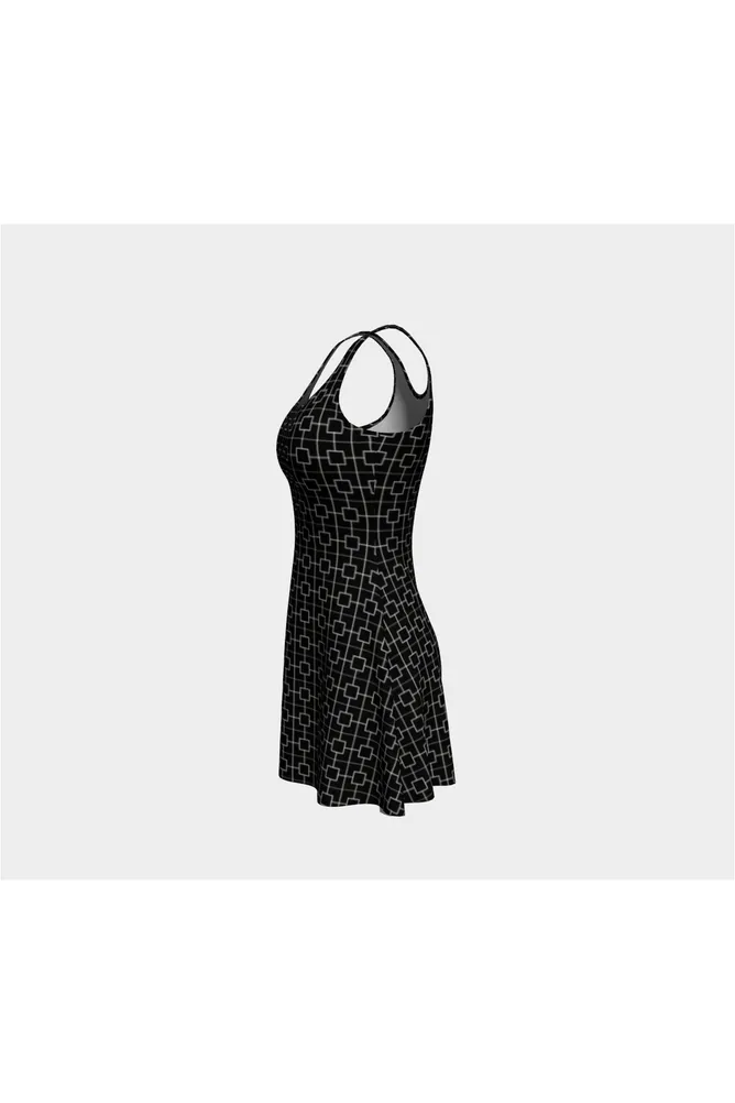 Square Connection Flare Dress