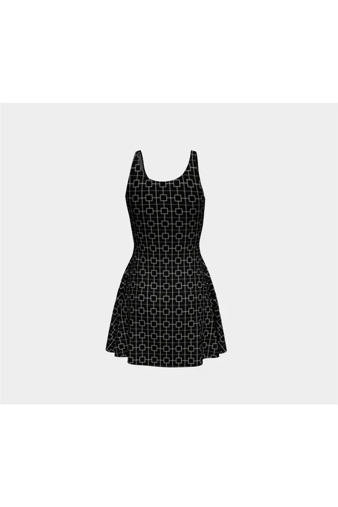 Square Connection Flare Dress