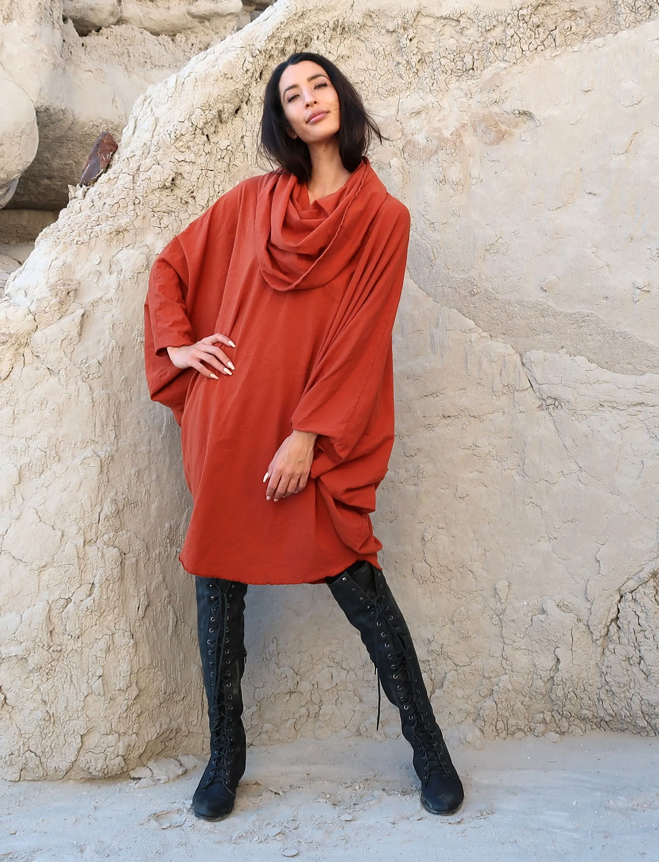 Super Cowl Aphrodite Short Kaftan