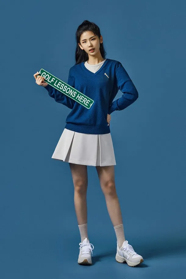 Tee Logo Knit V-neck Women