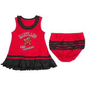 Terrapins Baby Ruffled Tank Dress