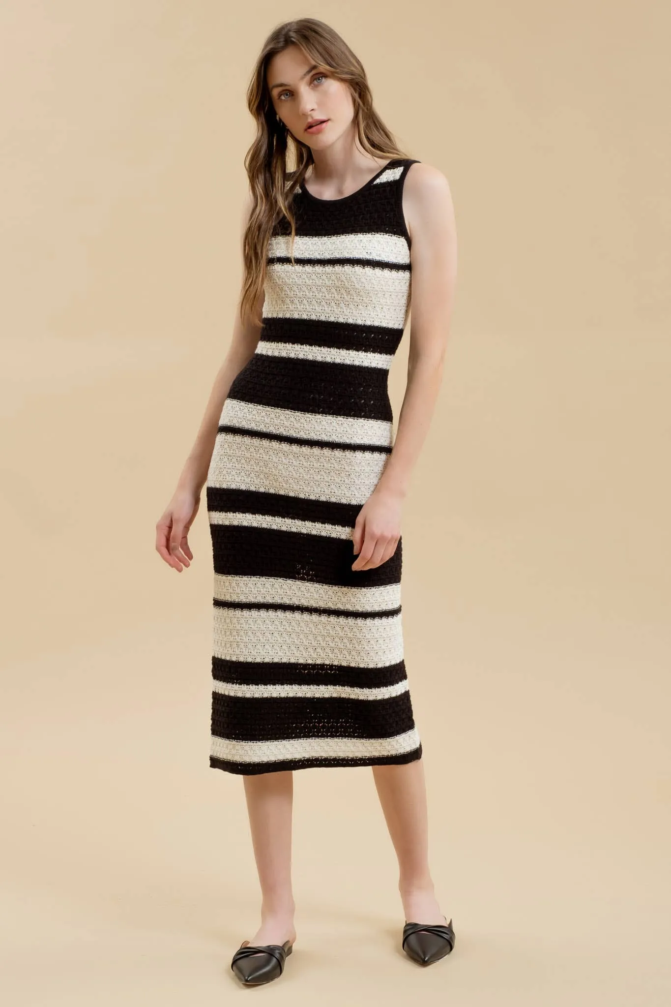The Blend Crochet Midi Dress