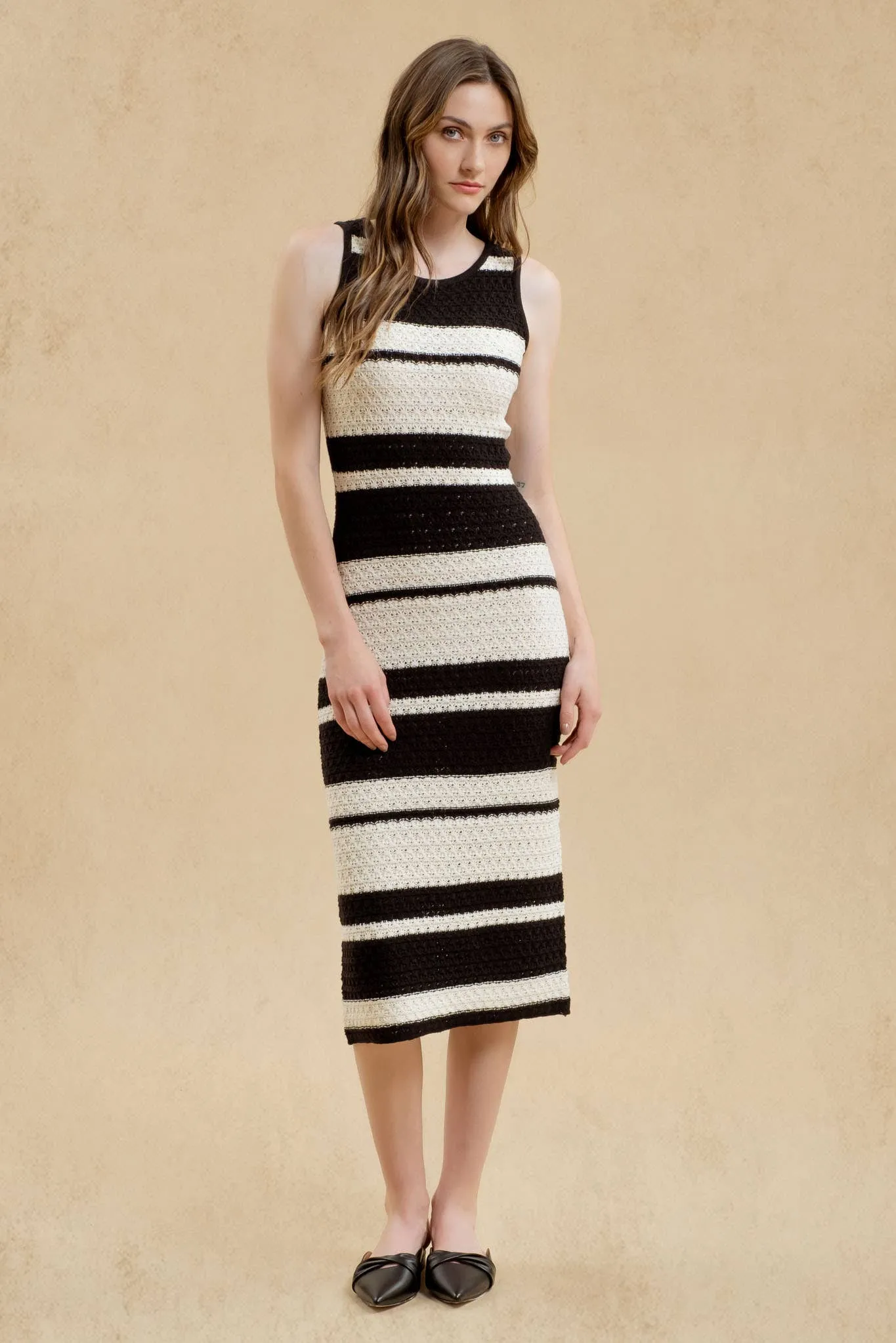 The Blend Crochet Midi Dress