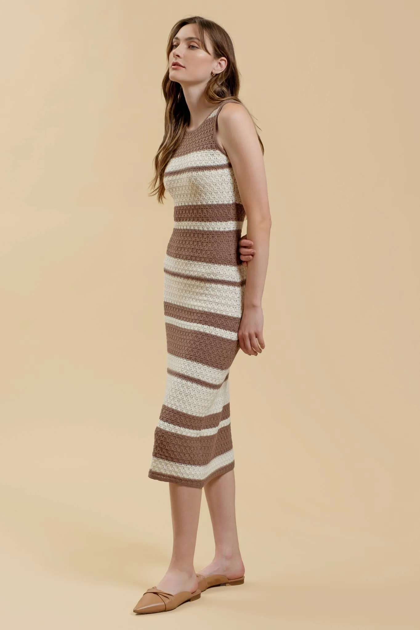 The Blend Crochet Midi Dress