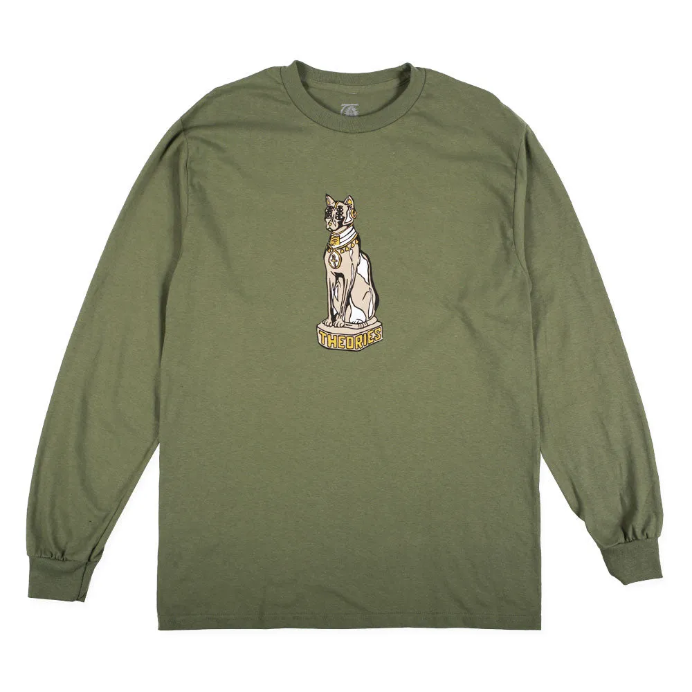 THEORIES CAT GODDESS LONGSLEEVE TEE OLIVE