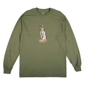 THEORIES CAT GODDESS LONGSLEEVE TEE OLIVE