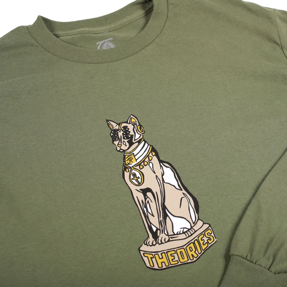 THEORIES CAT GODDESS LONGSLEEVE TEE OLIVE
