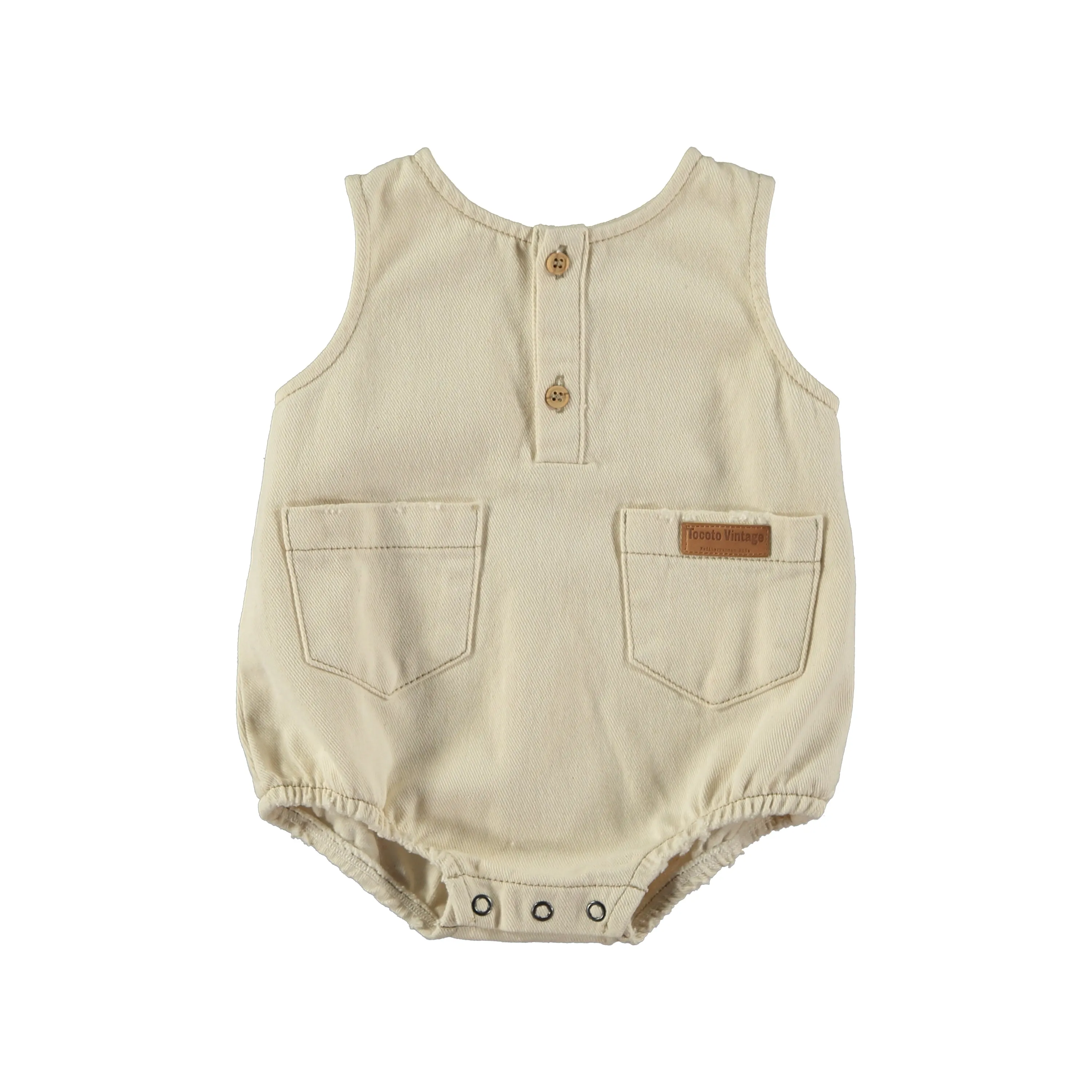 TOCOTO VINTAGE OFF WHITE SARGA ROMPER