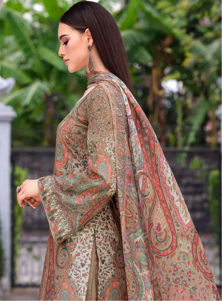 Unstitched Cotton Lawn Women Salwar Suit Fabric Dress Materials