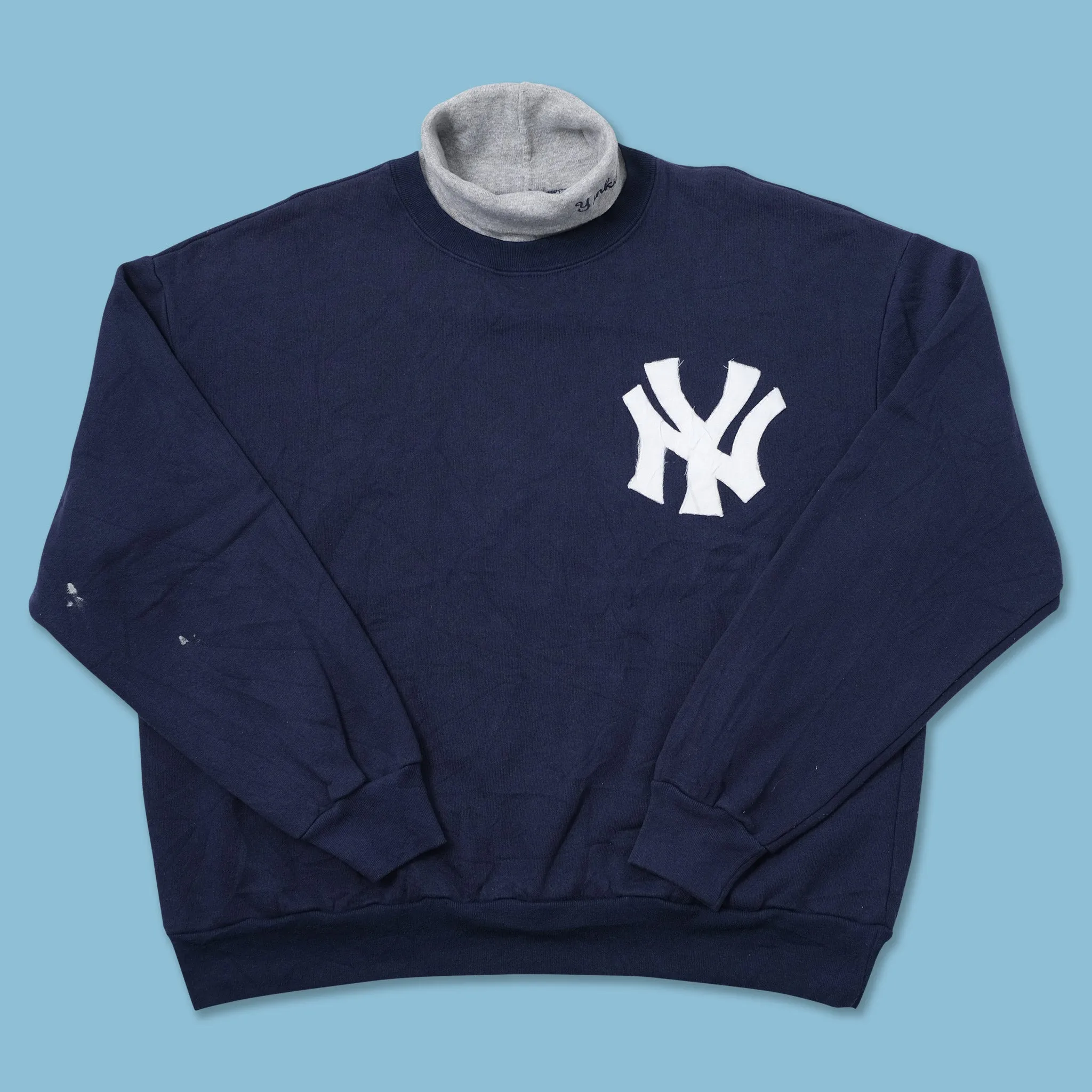 Vintage New York Yankees Turtleneck Sweater XLarge