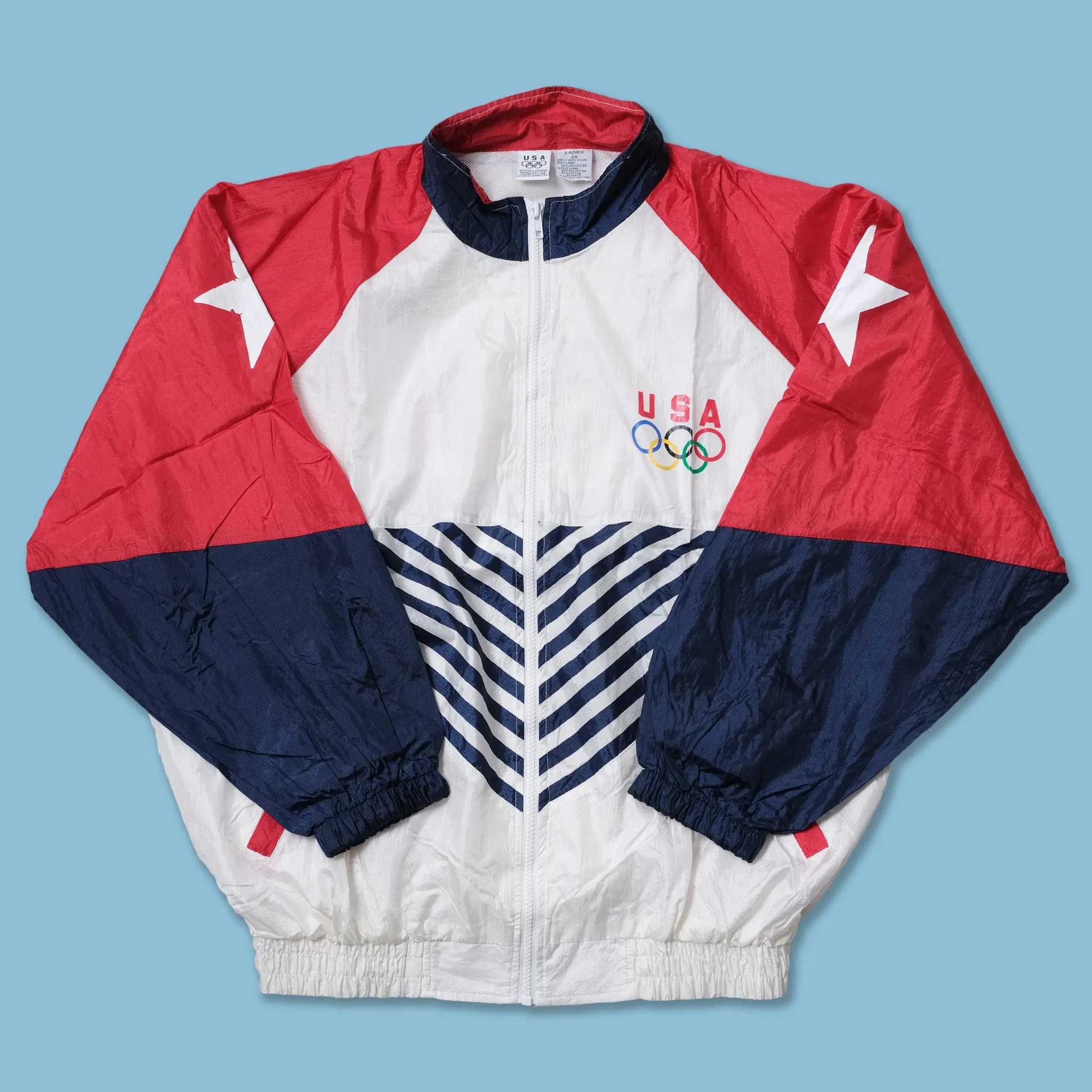 Vintage USA Olympics Track Jacket XLarge