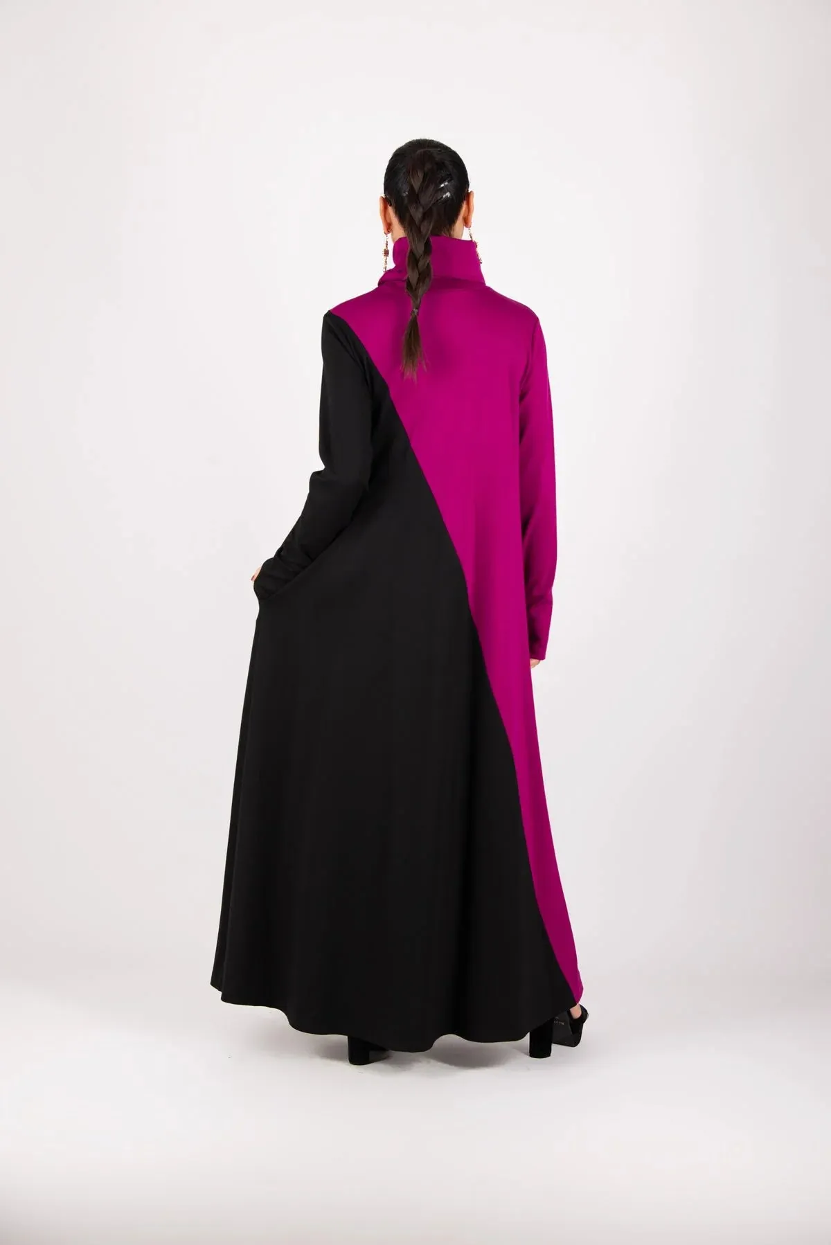 Vivian Turtleneck Long A Line Dress