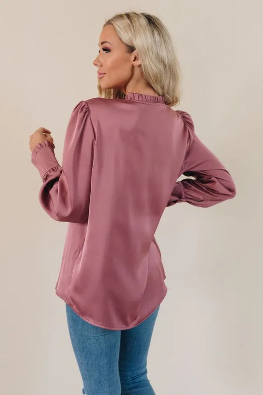 Where Do We Go Frill Sleeve French Blouse