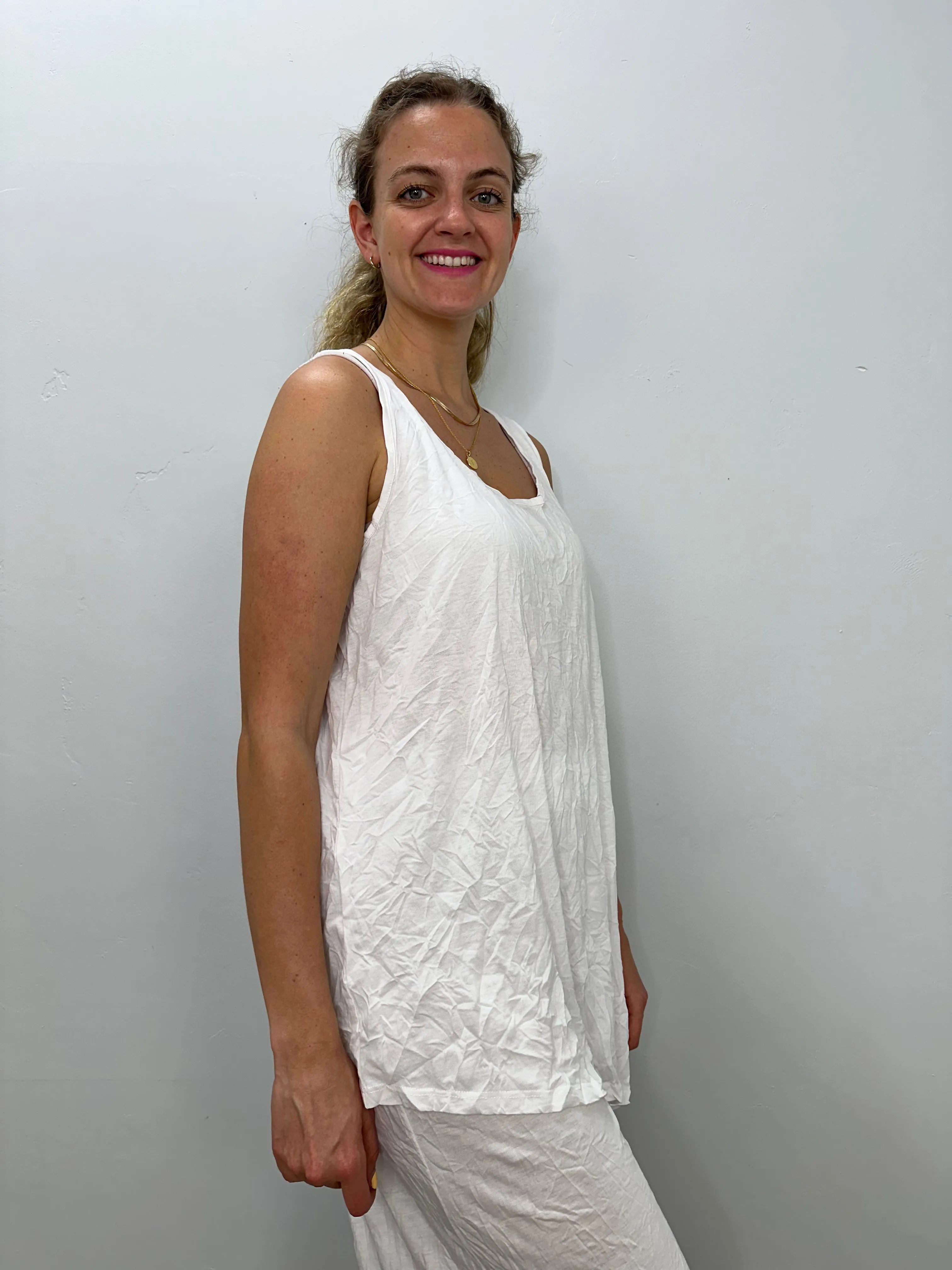 White Crinkle Colt Top