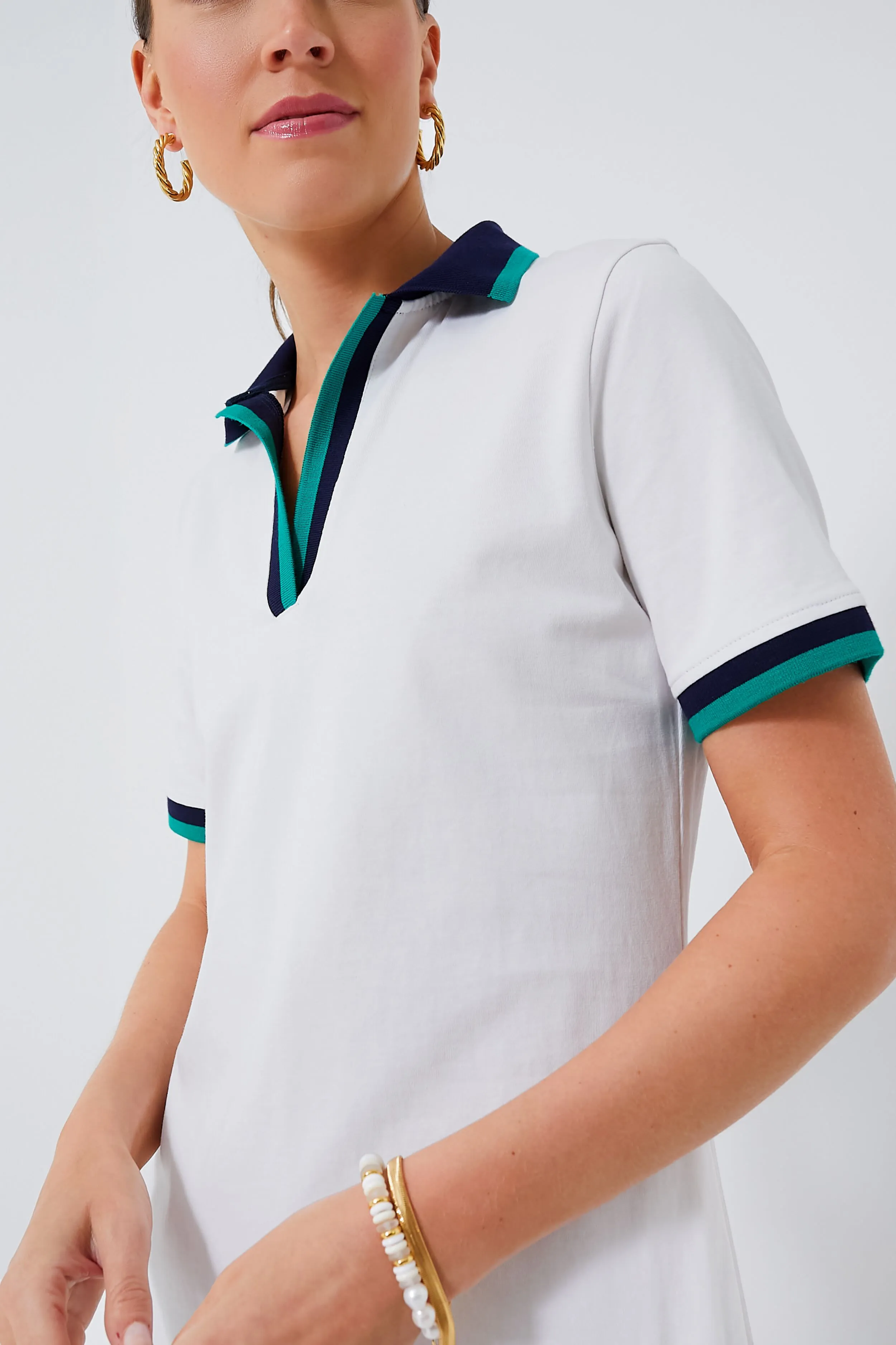 White Hutton Polo Dress