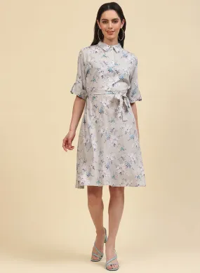 Women Grey Printed Tunic