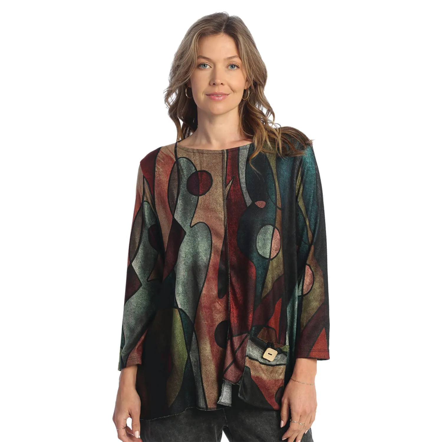 Women's Jess & Jane French Brushed Knit with Patch Pocket Tom Tom