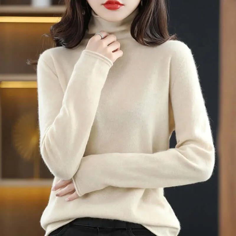 Women's Knitted Turtleneck Jumper
