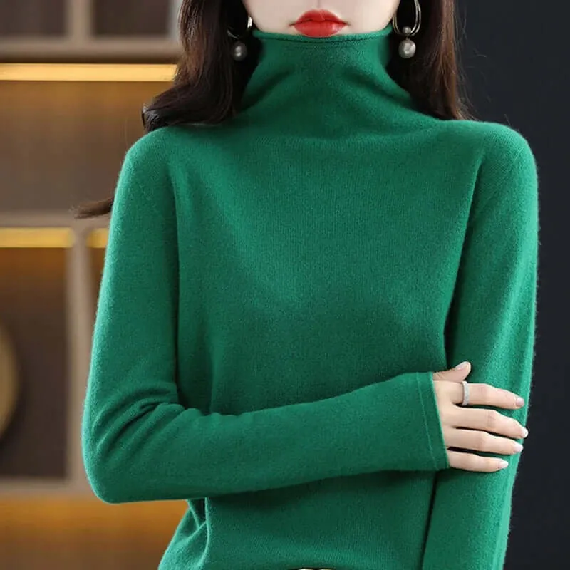 Women's Knitted Turtleneck Jumper