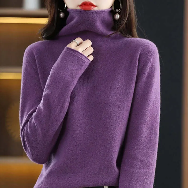 Women's Knitted Turtleneck Jumper