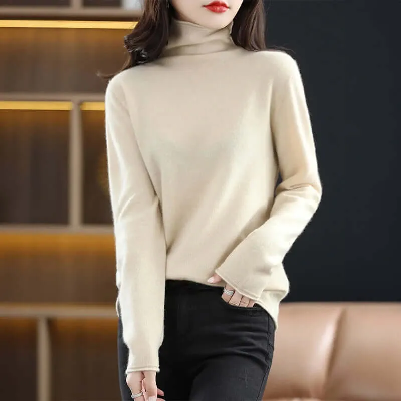 Women's Knitted Turtleneck Jumper
