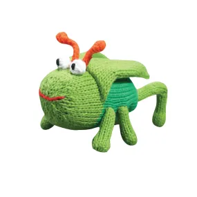 ZUB Gordon the Grasshopper Knit Rattle: 5" Rattle