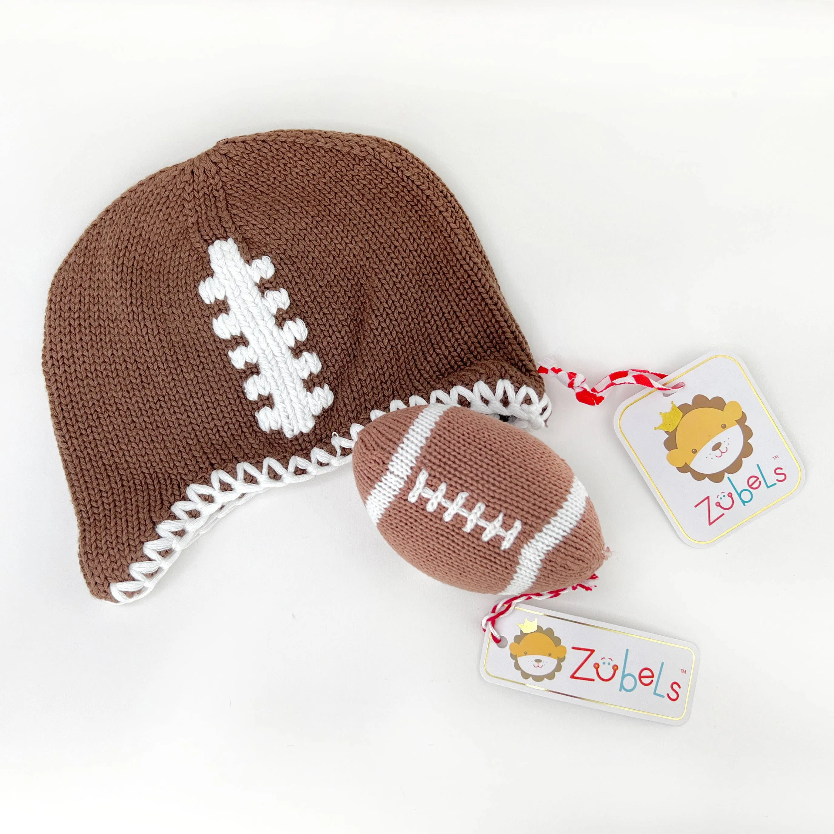 ZUB Phil the Football 5" Knit Rattle